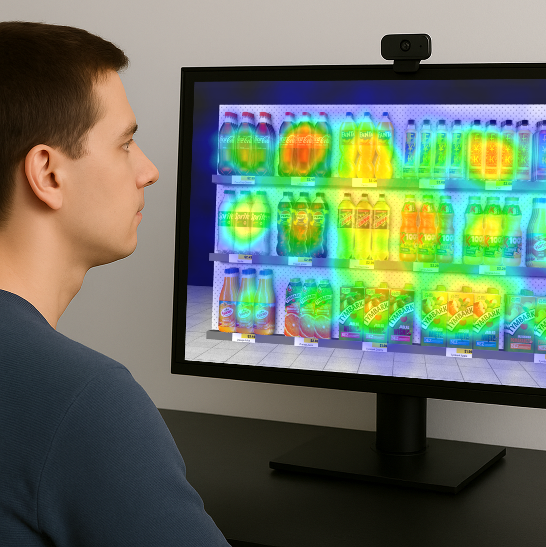 Participant Eye Tracking with Heatmap